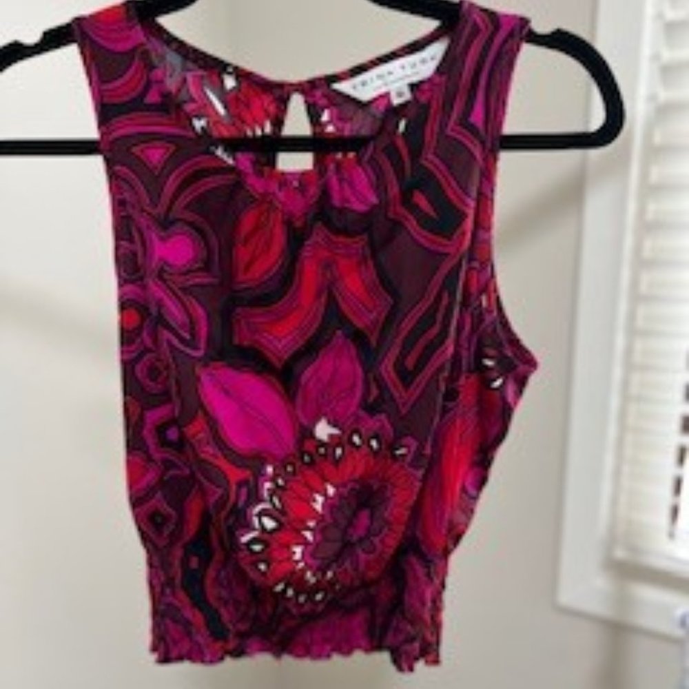 Trina Turk Sleeveless Blouse Size Small